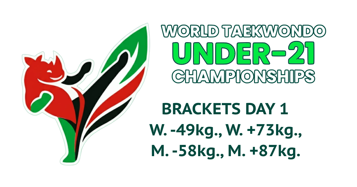 Gráficas del primer día de competencia, Nairobi 2025 World Taekwondo Under 21 Championships (W. -49kg., W. +73kg., M. -58kg., M. +80kg.)