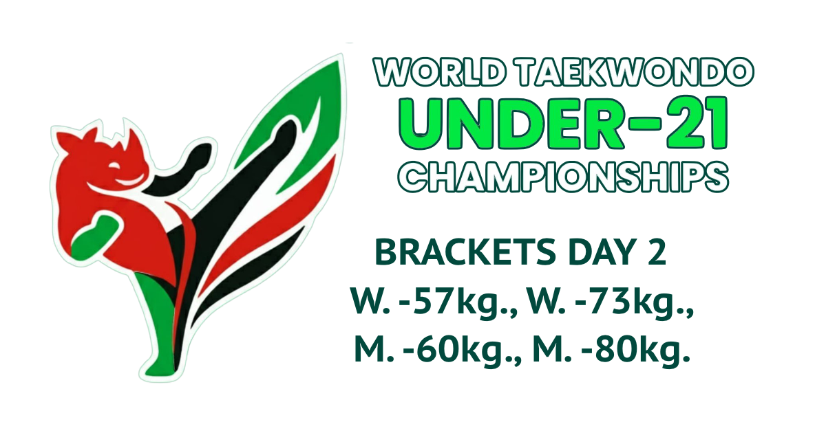 Gráficas del segundo día de competencia, Nairobi 2025 World Taekwondo Under 21 Championships (W. -57kg., W. -73kg., M. -63kg., M. -80kg.)