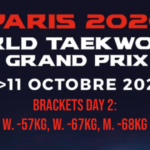 Gráficas del segundo día de competencia, Paris 2026 World Taekwondo Grand Prix (W. -57 kg., W. -67 kg., M. -68 kg.)