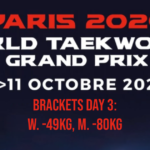 Gráficas del tercer día de competencia, Paris 2026 World Taekwondo Grand Prix (W. -49 kg., M. -80 kg.)